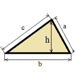 Формула расчета площади треугольника